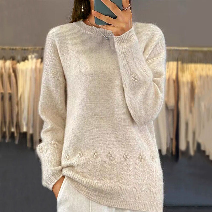ALMA™ - FLORAL KNIT SWEATER