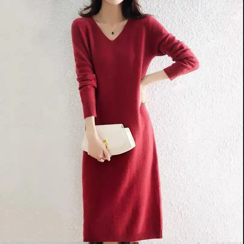 Hayden Luciana™ | Soft Wool-Blend Midi Dress