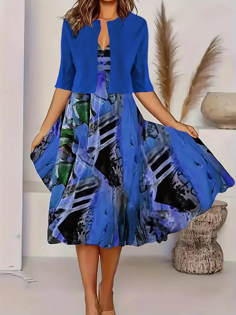 Emilie - Chic ladies summer midi dress with blazer