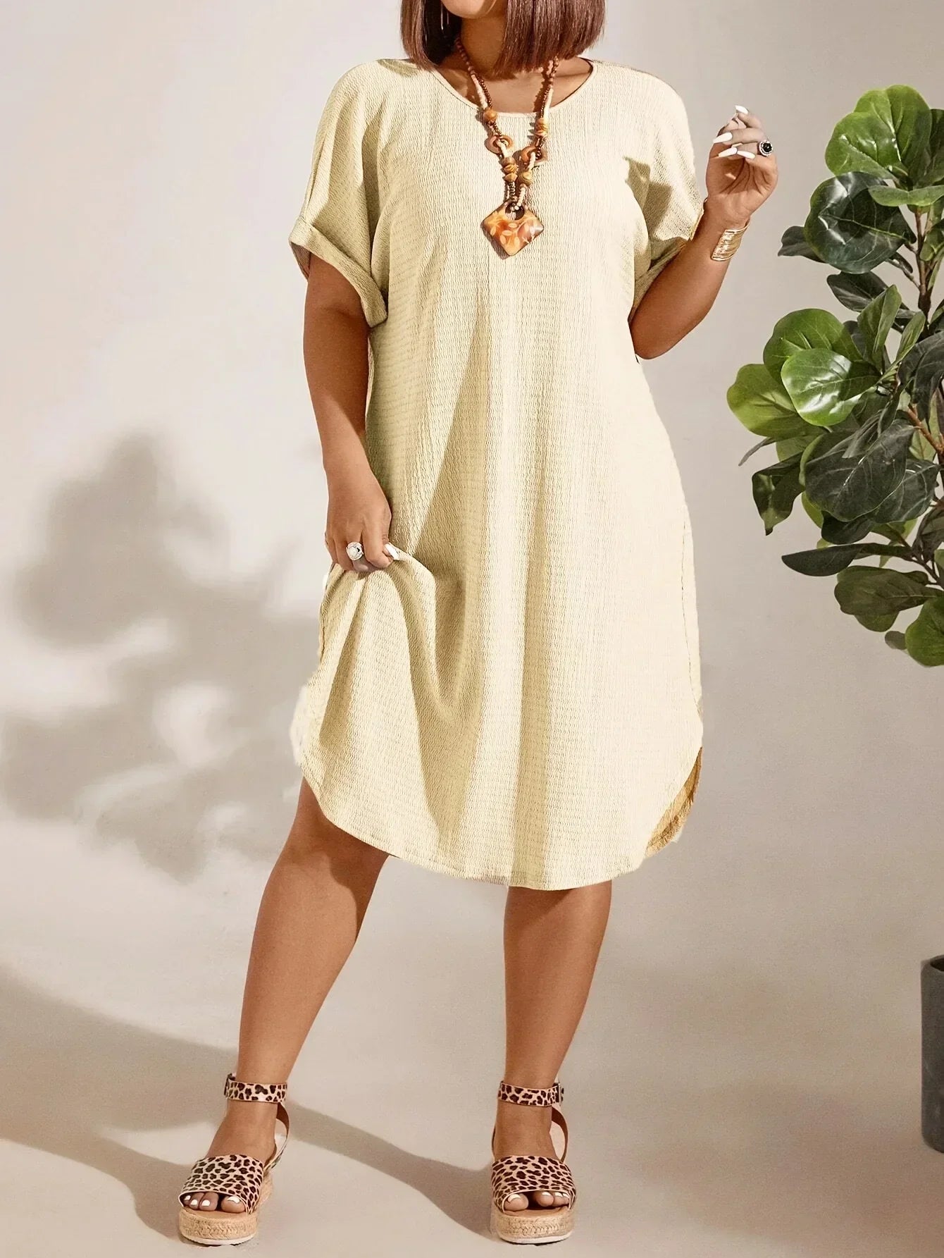 Helene - Elegant Tummy Covering Mini Dress