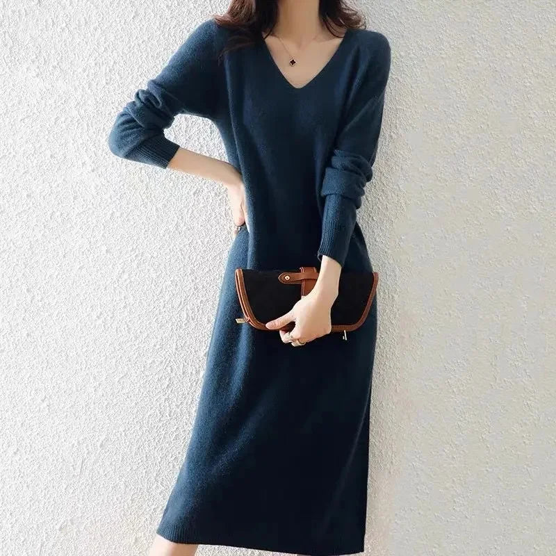 Hayden Luciana™ | Soft Wool-Blend Midi Dress