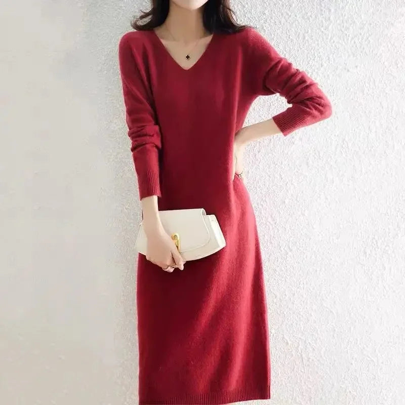 Hayden Luciana™ | Soft Wool-Blend Midi Dress