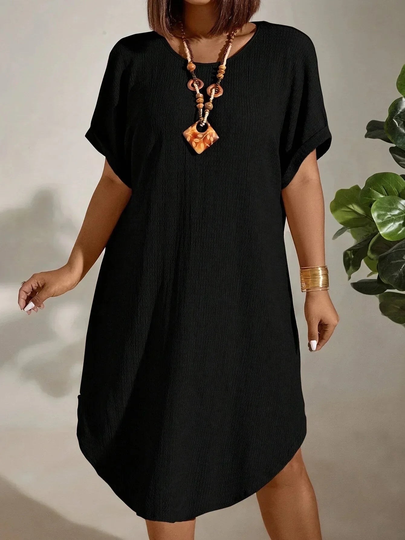 Helene - Elegant Tummy Covering Mini Dress