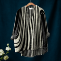 Black and White Ripples Blouse