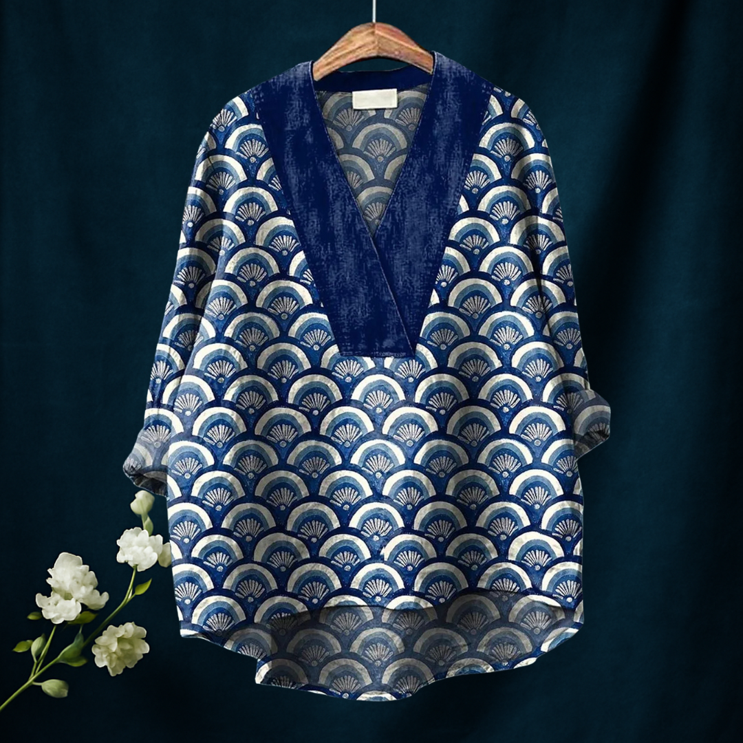 Casual Geometric Pattern Blouse