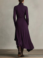 Lynne | Elegant Draped Maxi Dress