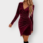 Zola | Velvet Draped Mini Dress