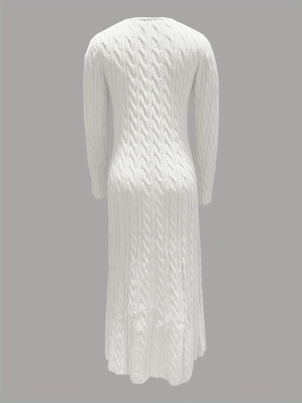Elowen | Elegant Cable-Knit Maxi Dress