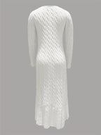 Elowen | Elegant Cable-Knit Maxi Dress