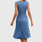 Brenda - Women's summer dress with wrap neckline