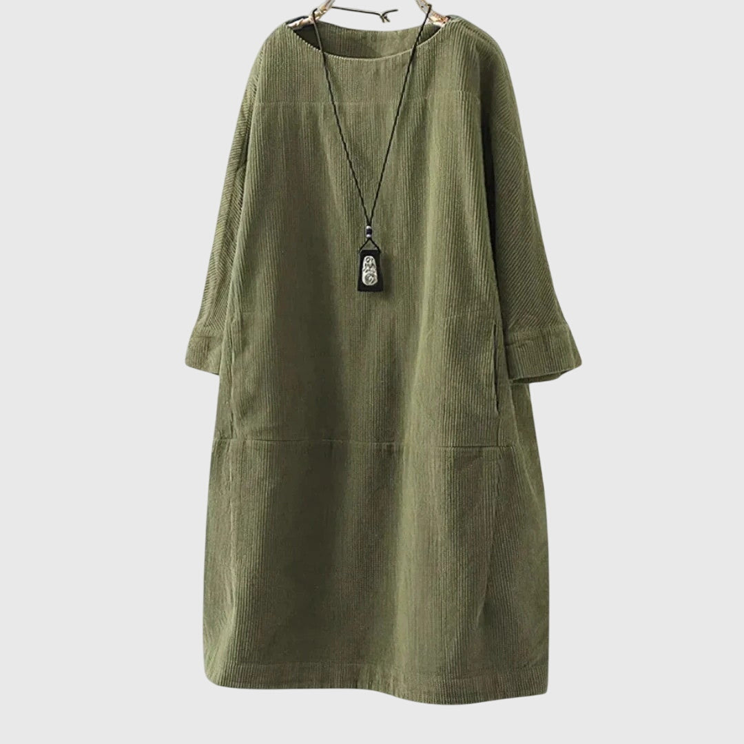 Marguerite | Relaxed Corduroy Midi Dress