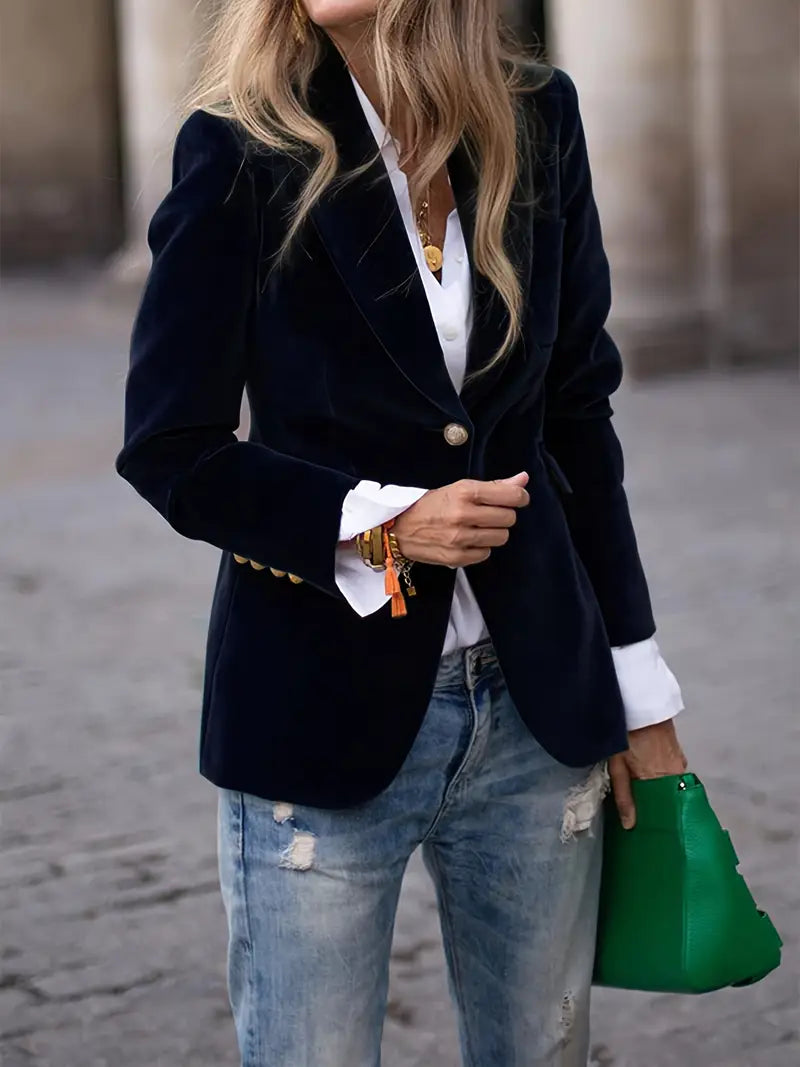 Caterina - Elegant velvet blazer