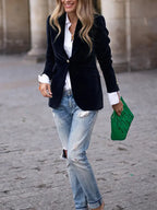 Caterina - Elegant velvet blazer