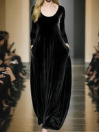 Elowen | Velvet Flow Maxi Dress