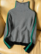 Malou™ - STRIKING STRIPED TURTLENECK PULLOVER