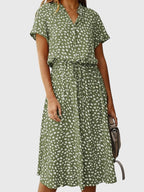 Amber - Printed V-Neck Dress