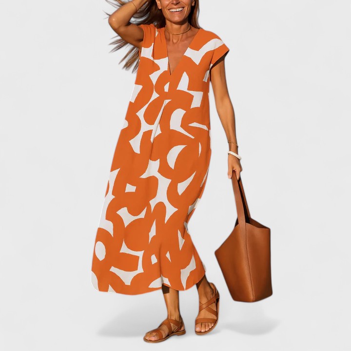Julie | Flowing V-Neck Dress