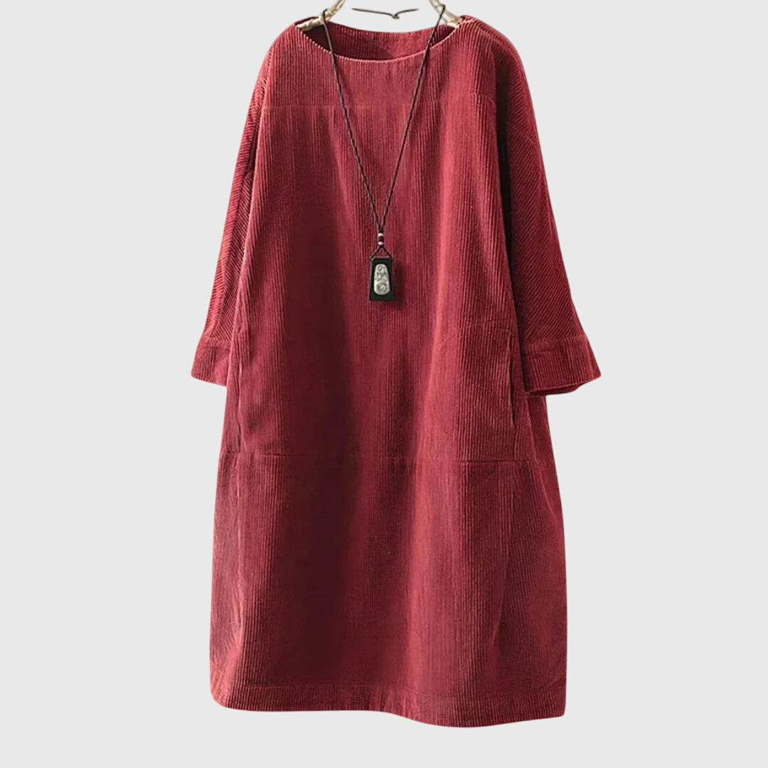Marguerite | Relaxed Corduroy Midi Dress