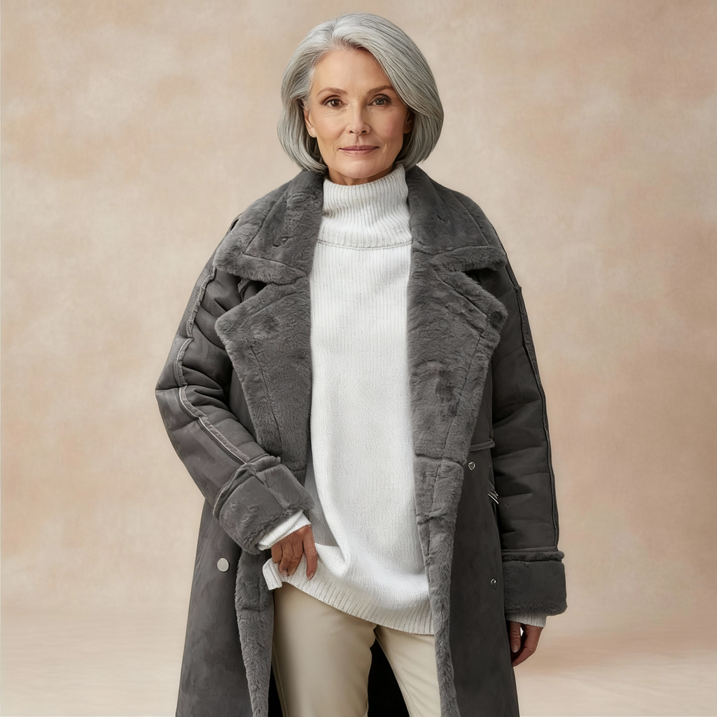 Margot | Warm Teddy Trench Coat