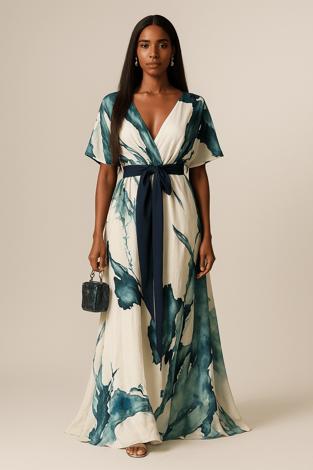 Nayla | Maxi dress with watercolour print