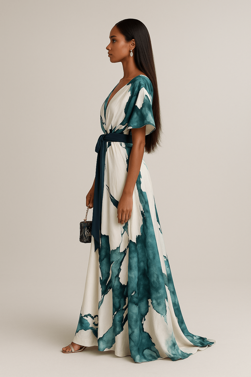Nayla | Maxi dress with watercolour print