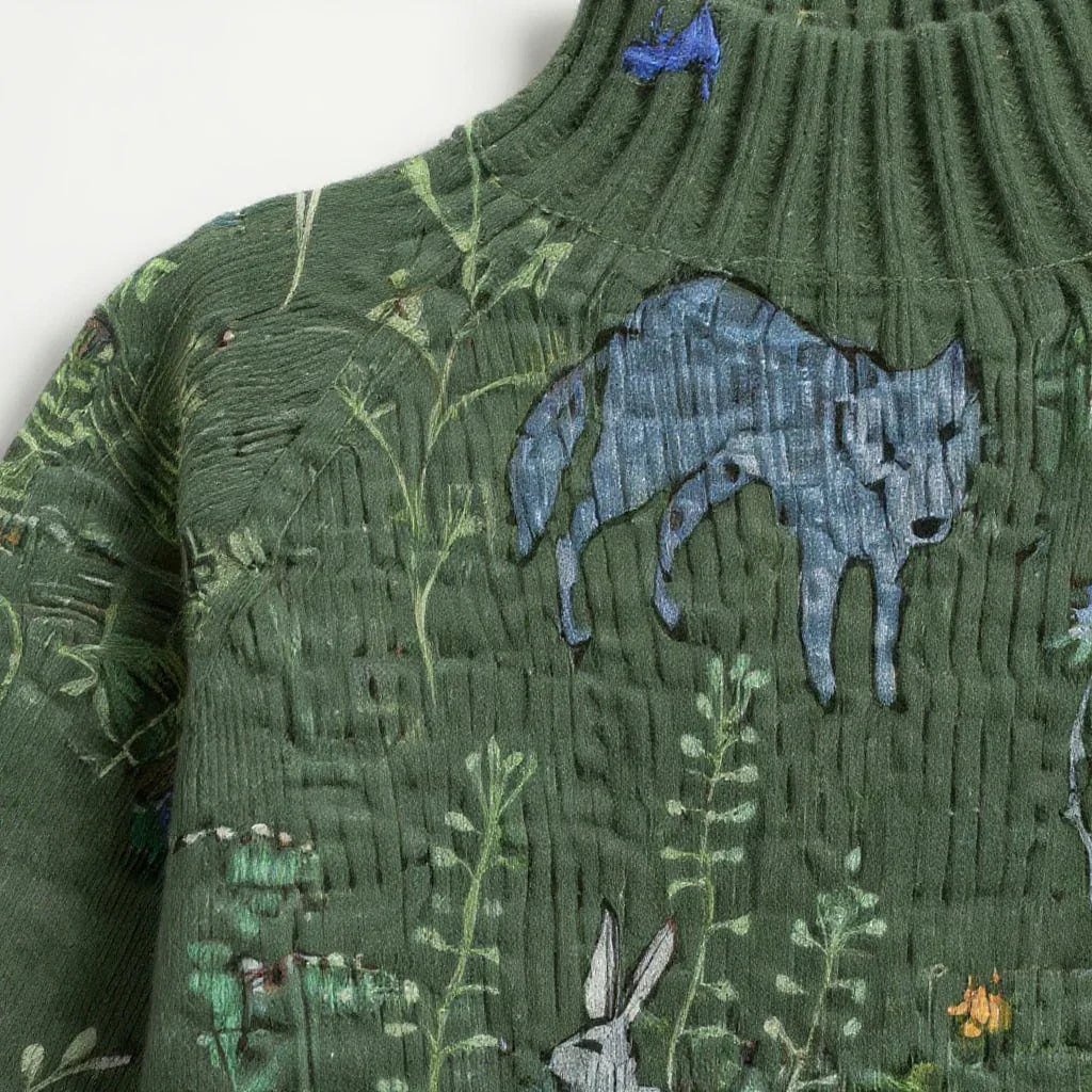 Hana | Signature Knitted Forest Print