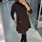 Sophie | Long Sleeve Pleated Dress